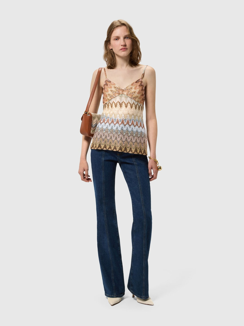 Missoni Zig zag lace tank top outlook