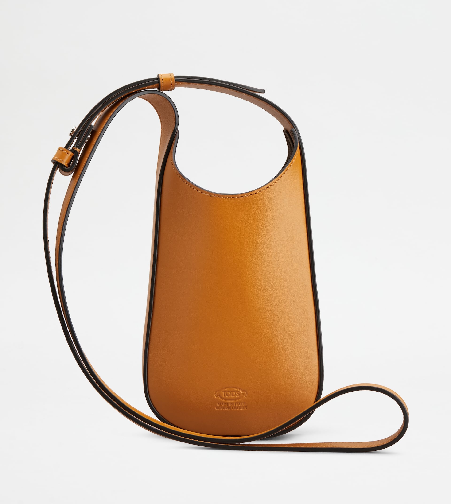 MICRO HOBO DI BAG IN LEATHER - ORANGE - 2