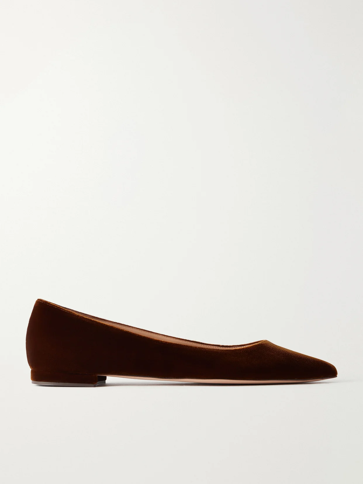 Gianvito Velvet Ballet Flats - 1