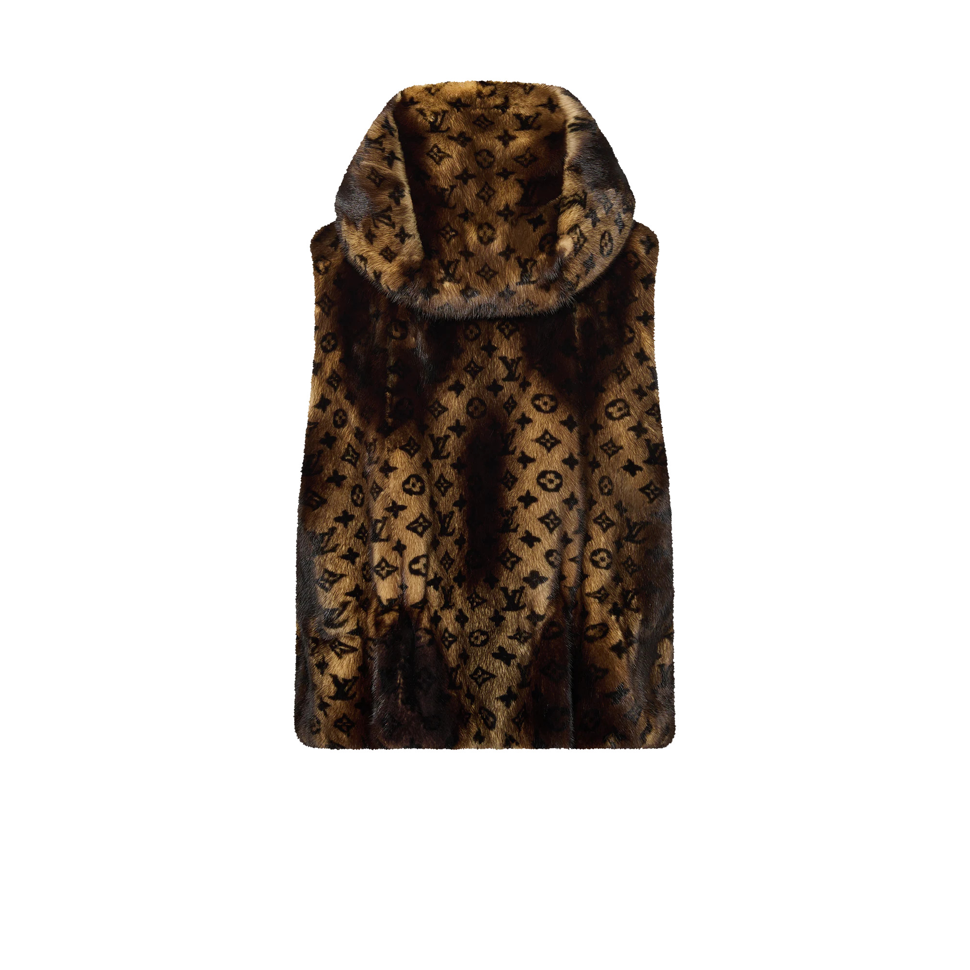 Monogram Mink Hooded Gilet - 3