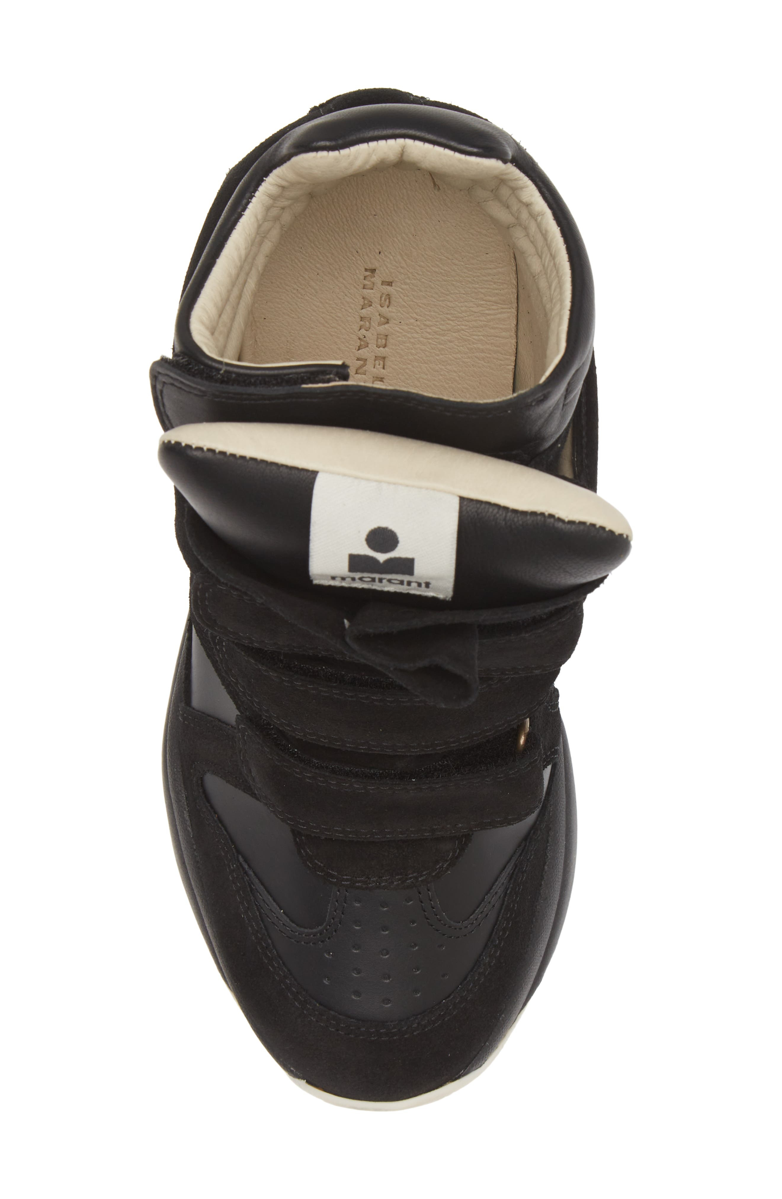 Isabel Marant Balskee Hidden Wedge High Top Sneaker in Black/White at Nordstrom - 5