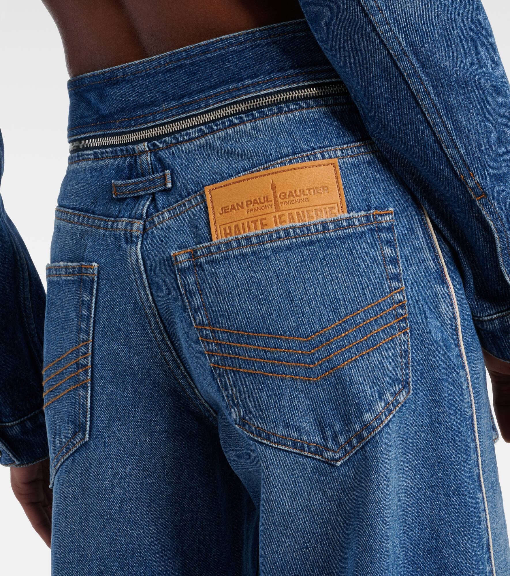 Belted high-rise wide-leg jeans - 4