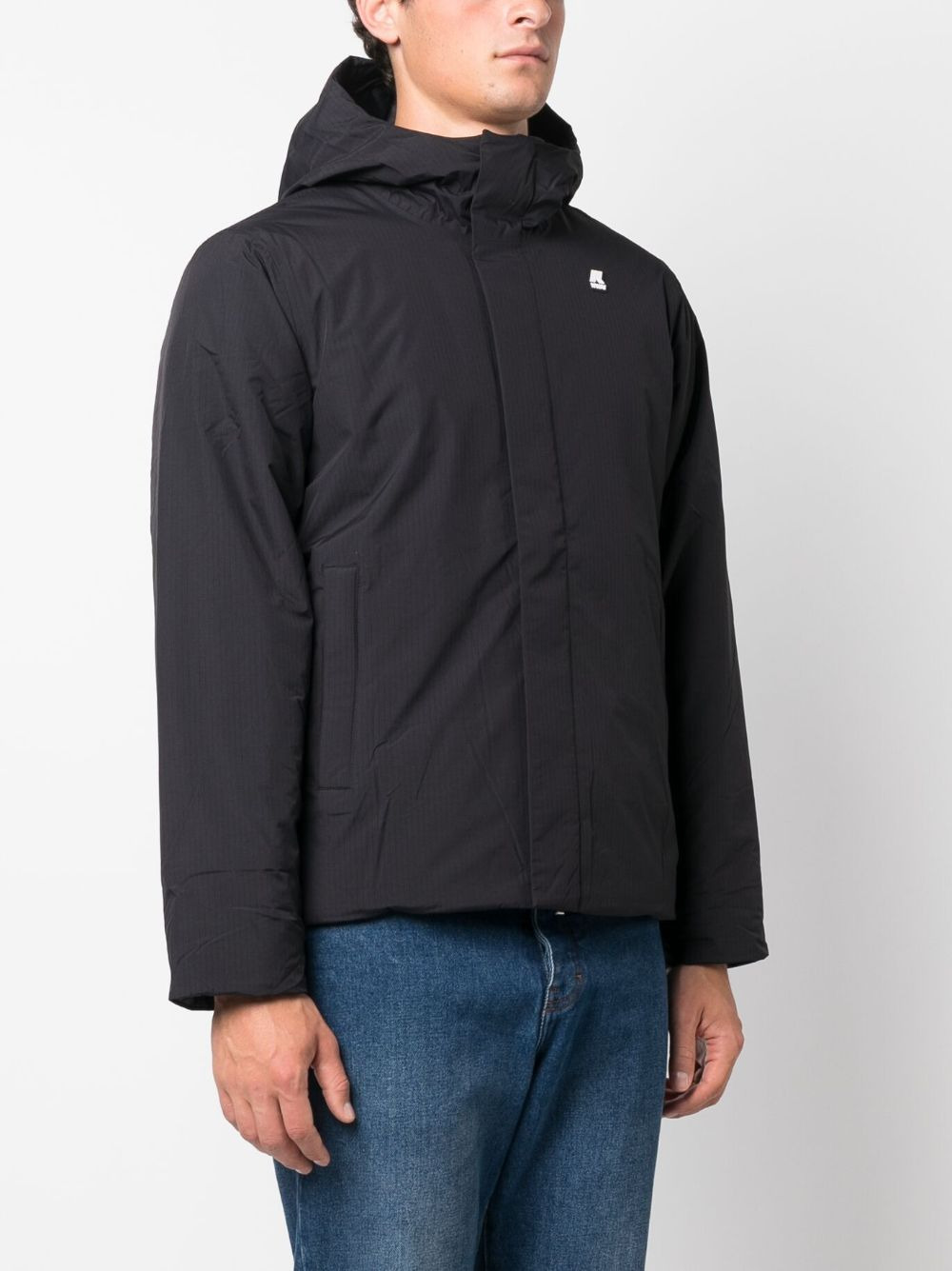 logo-patch padded-design jacket - 3
