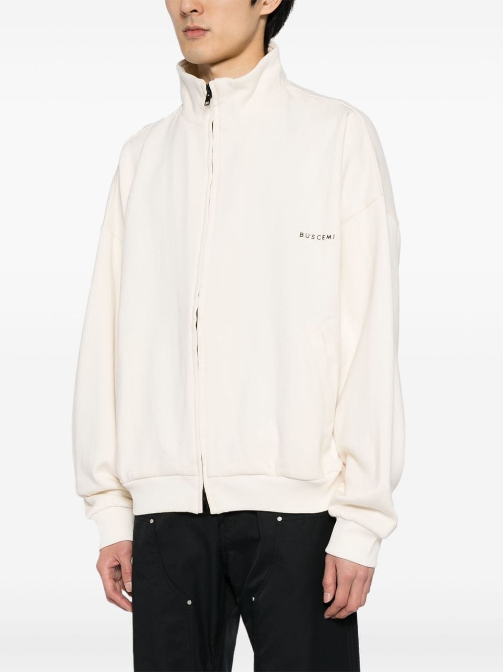 cotton fleece bomber jacket - 3