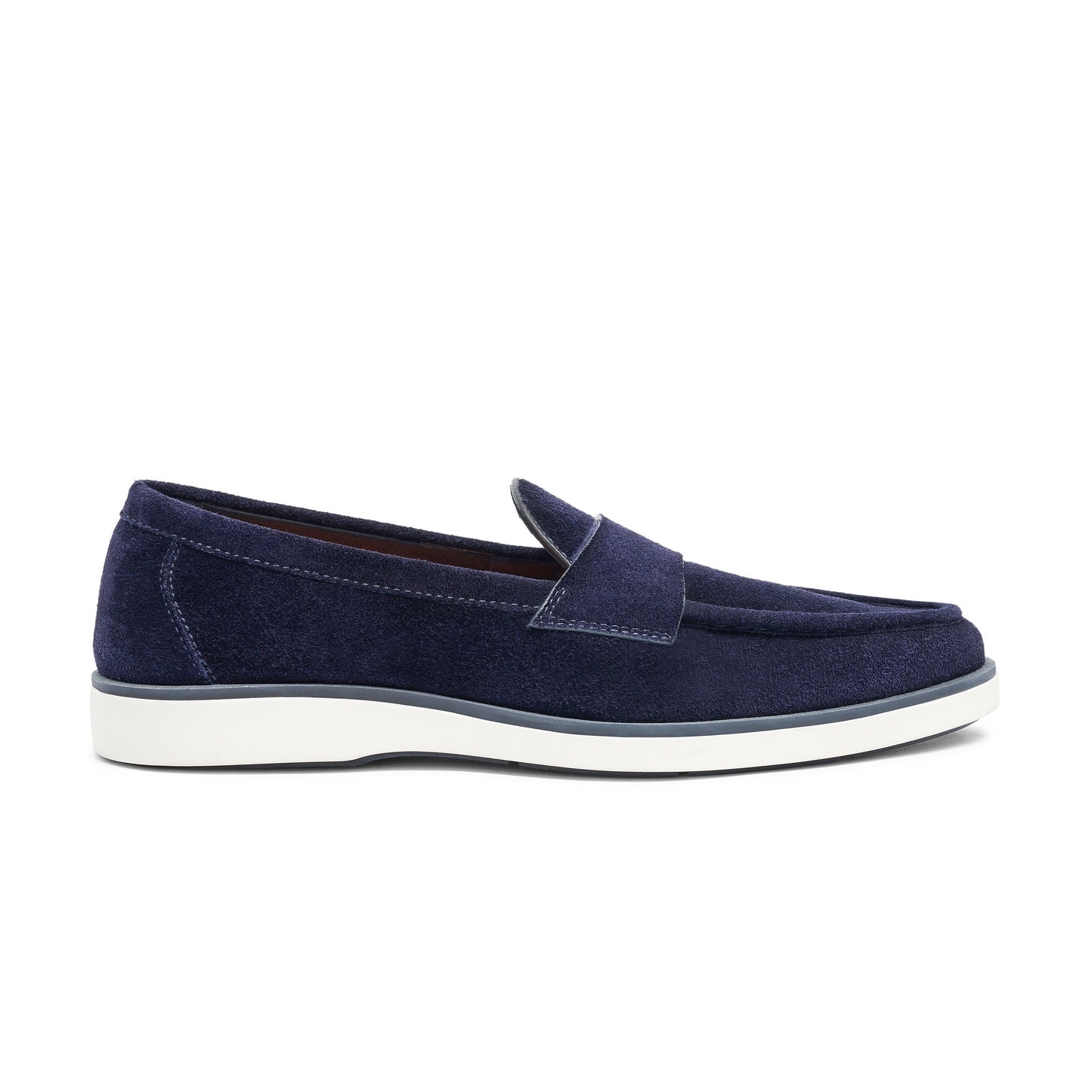 Men's blue suede penny loafer - 1