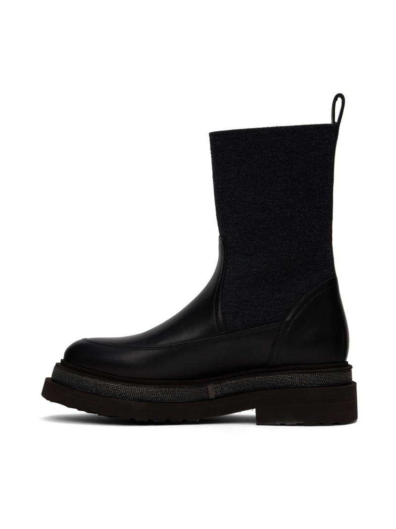 Black Leather Chelsea Boots 3