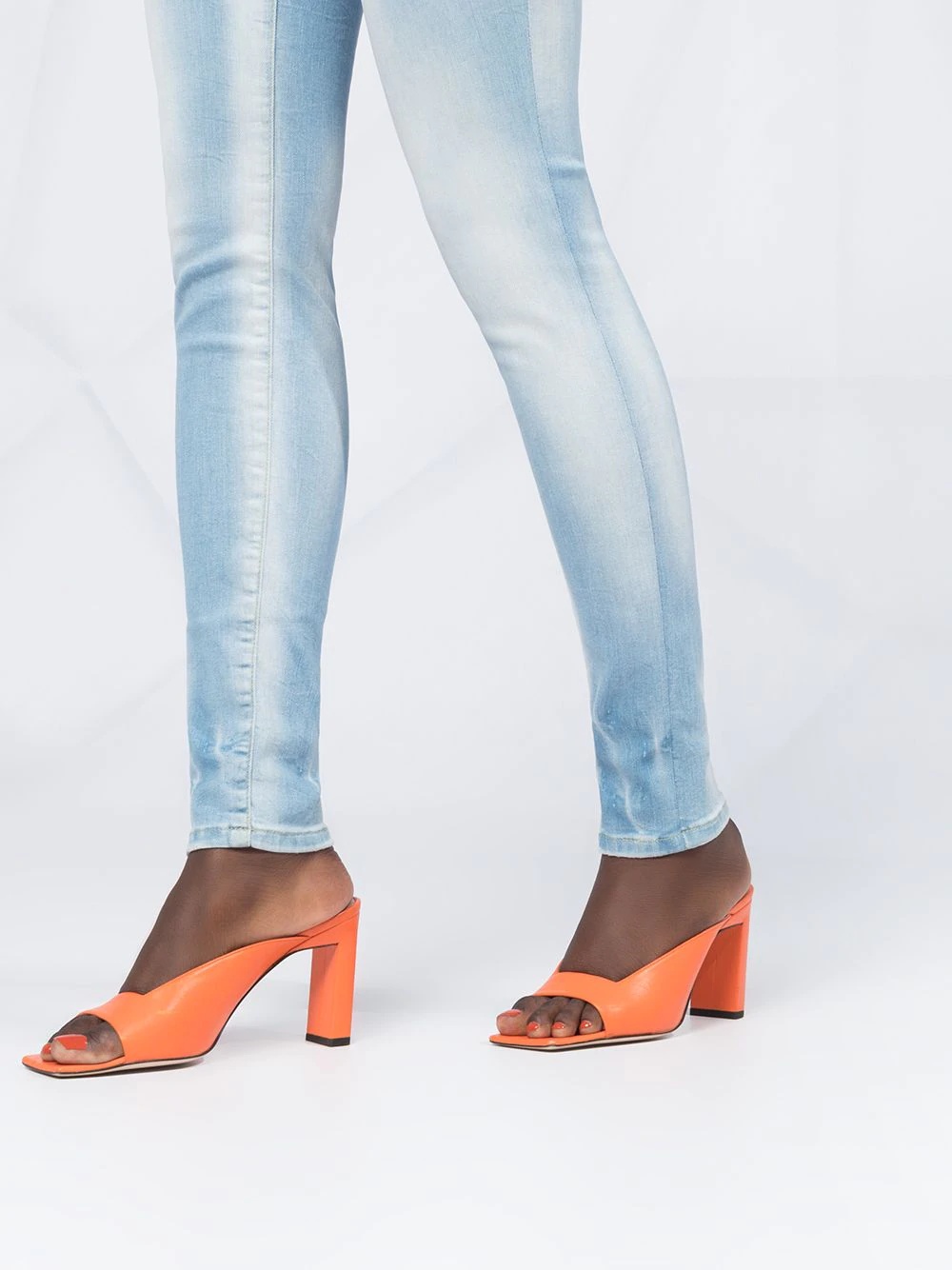 high rise skinny fit jeggings - 5
