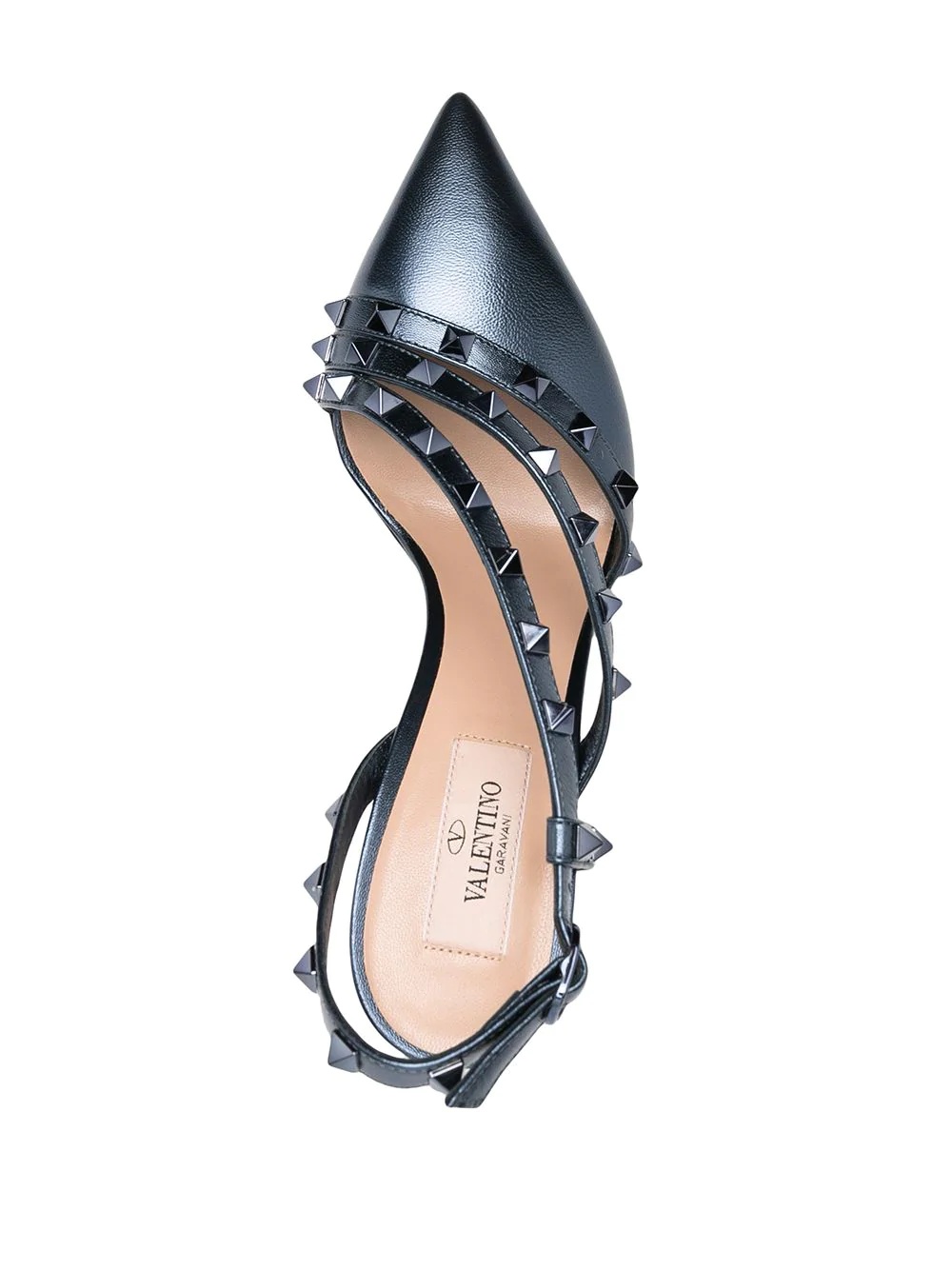 Rockstud 100mm slingback pumps - 4