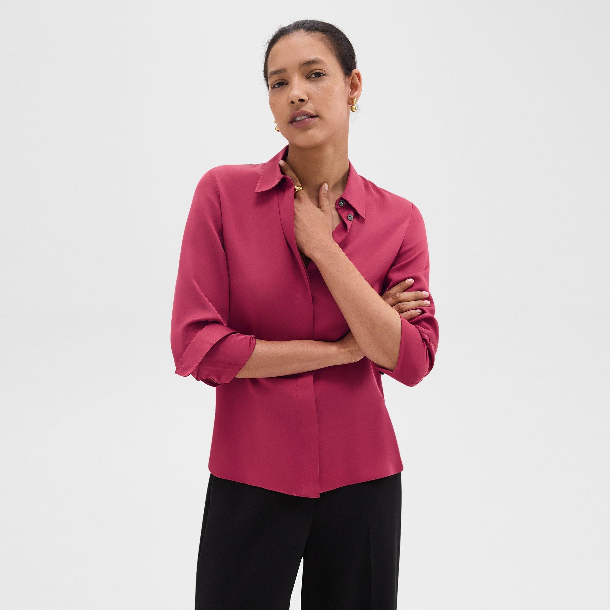 Fitted Shirt in Silk Georgette - 2