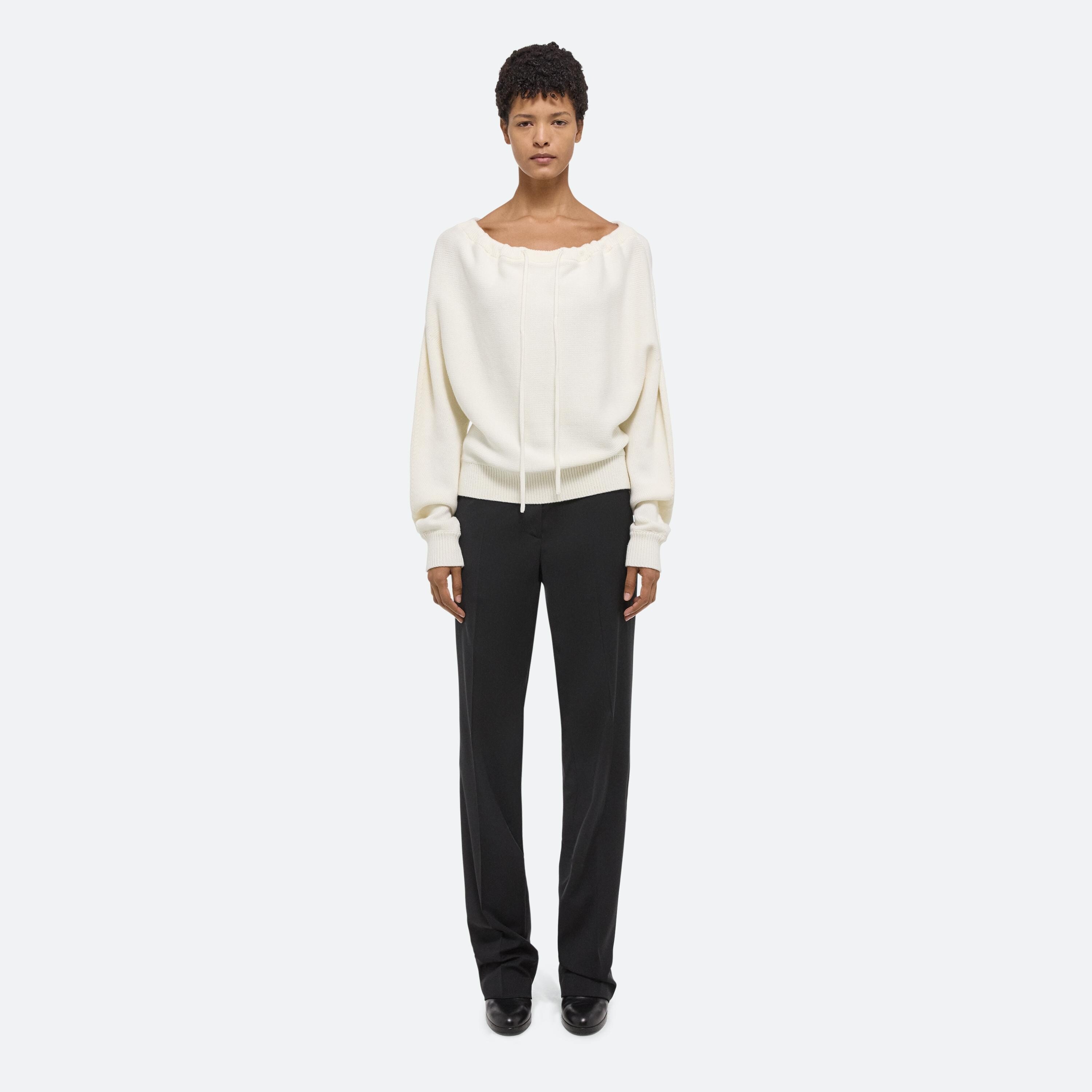 RUCHED DOLMAN SLEEVE SWEATER - 3