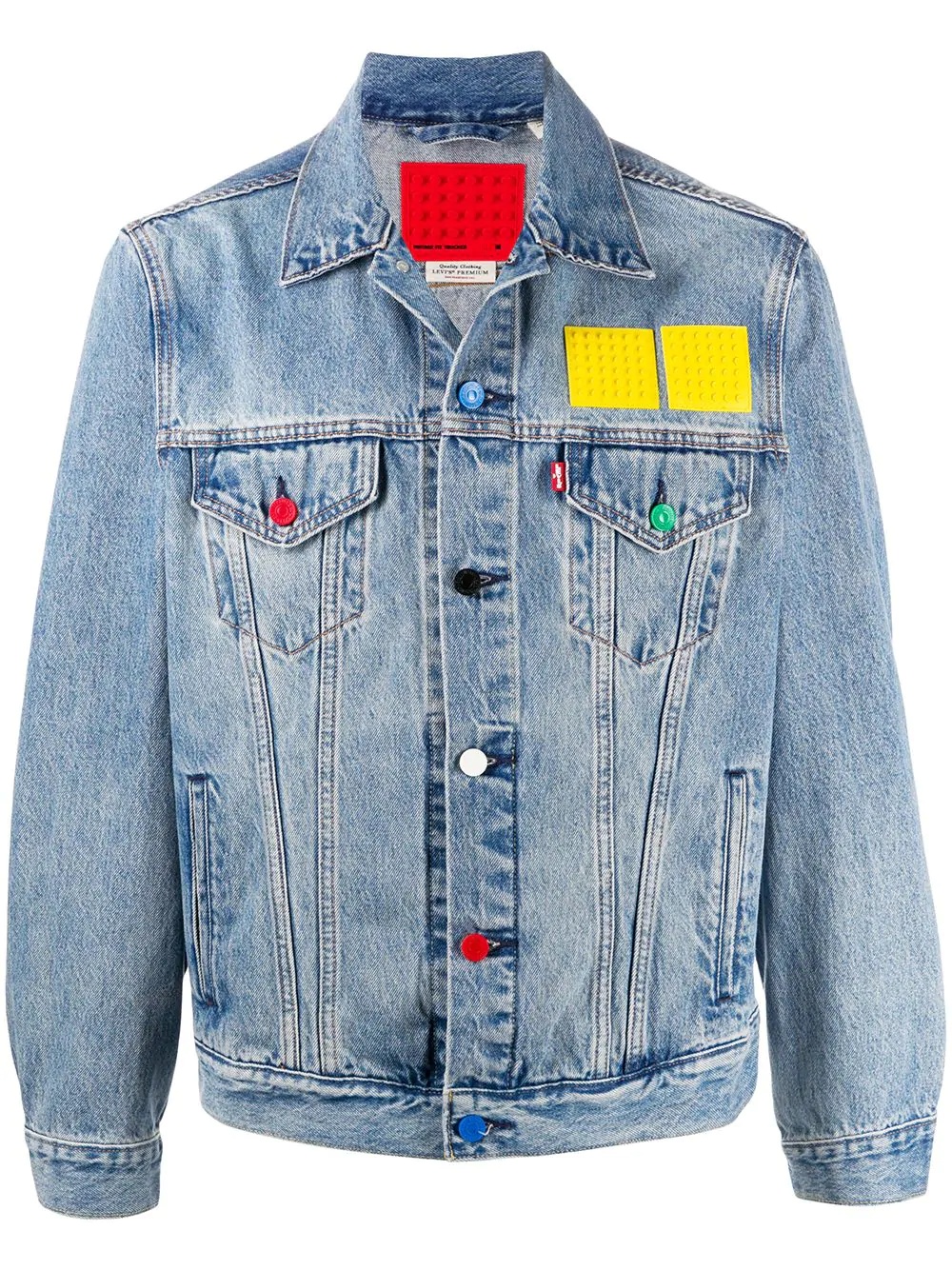 lego patches denim jacket - 1