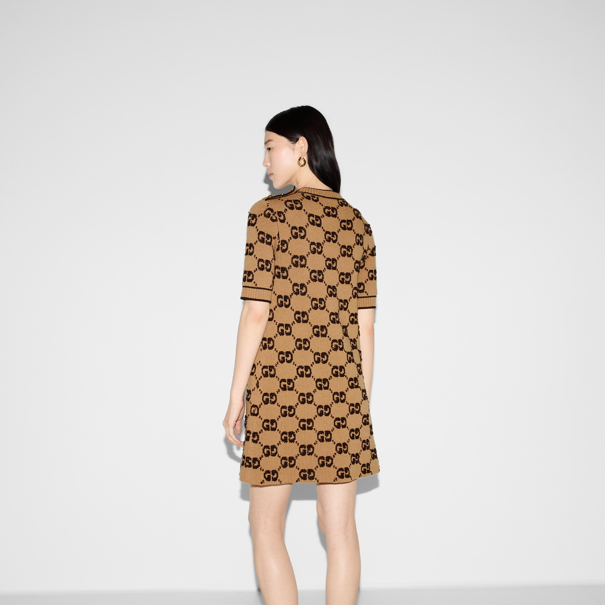 GG wool bouclé jacquard dress - 4
