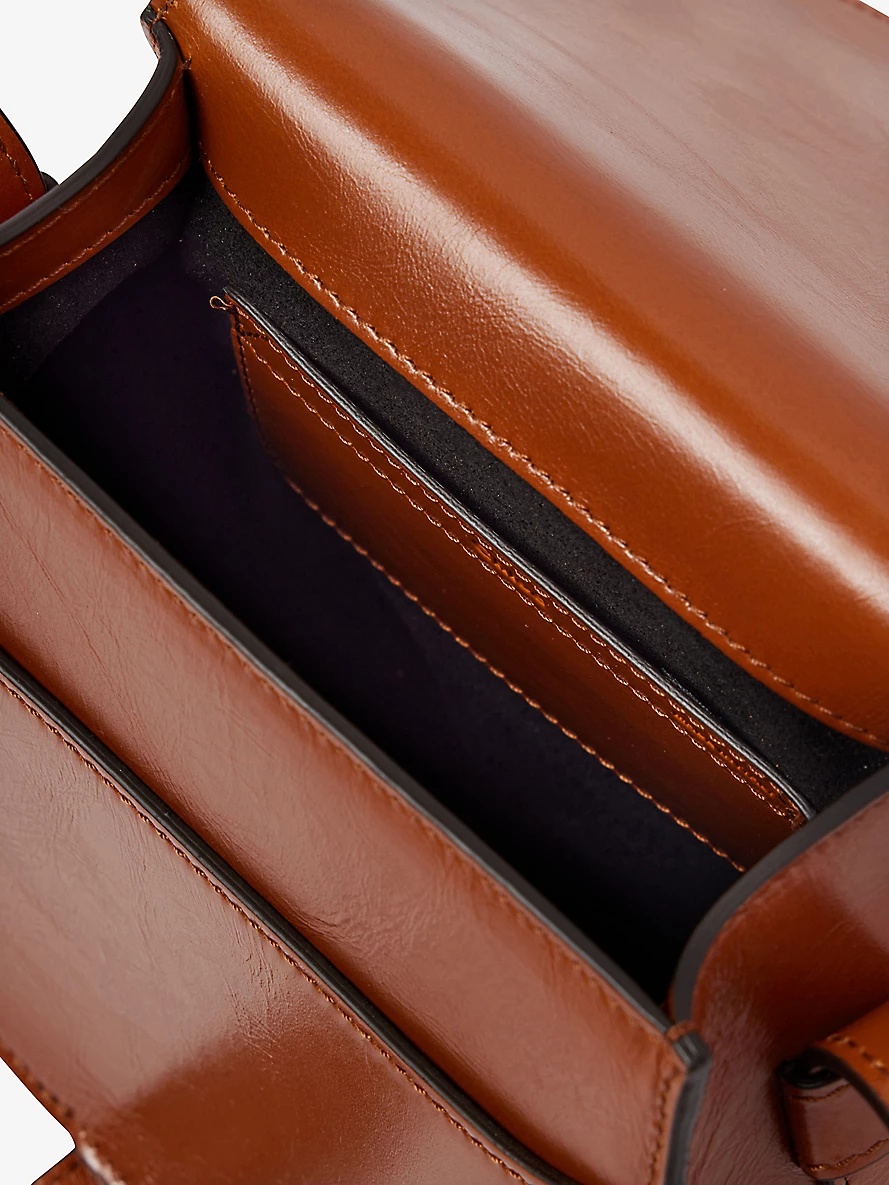 Marcie small leather saddle bag - 4
