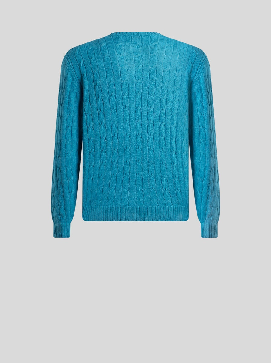 CABLE-KNIT CASHMERE SWEATER - 5