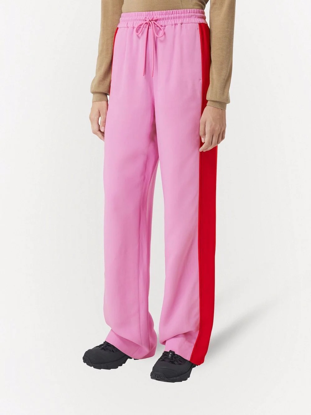 side-stripe wide-leg track pants - 3