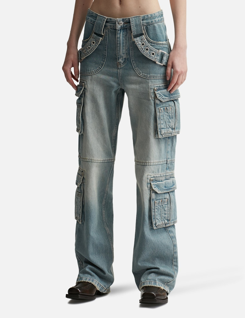 MISBHV HARNESS CARGO TROUSERS BLUE outlook