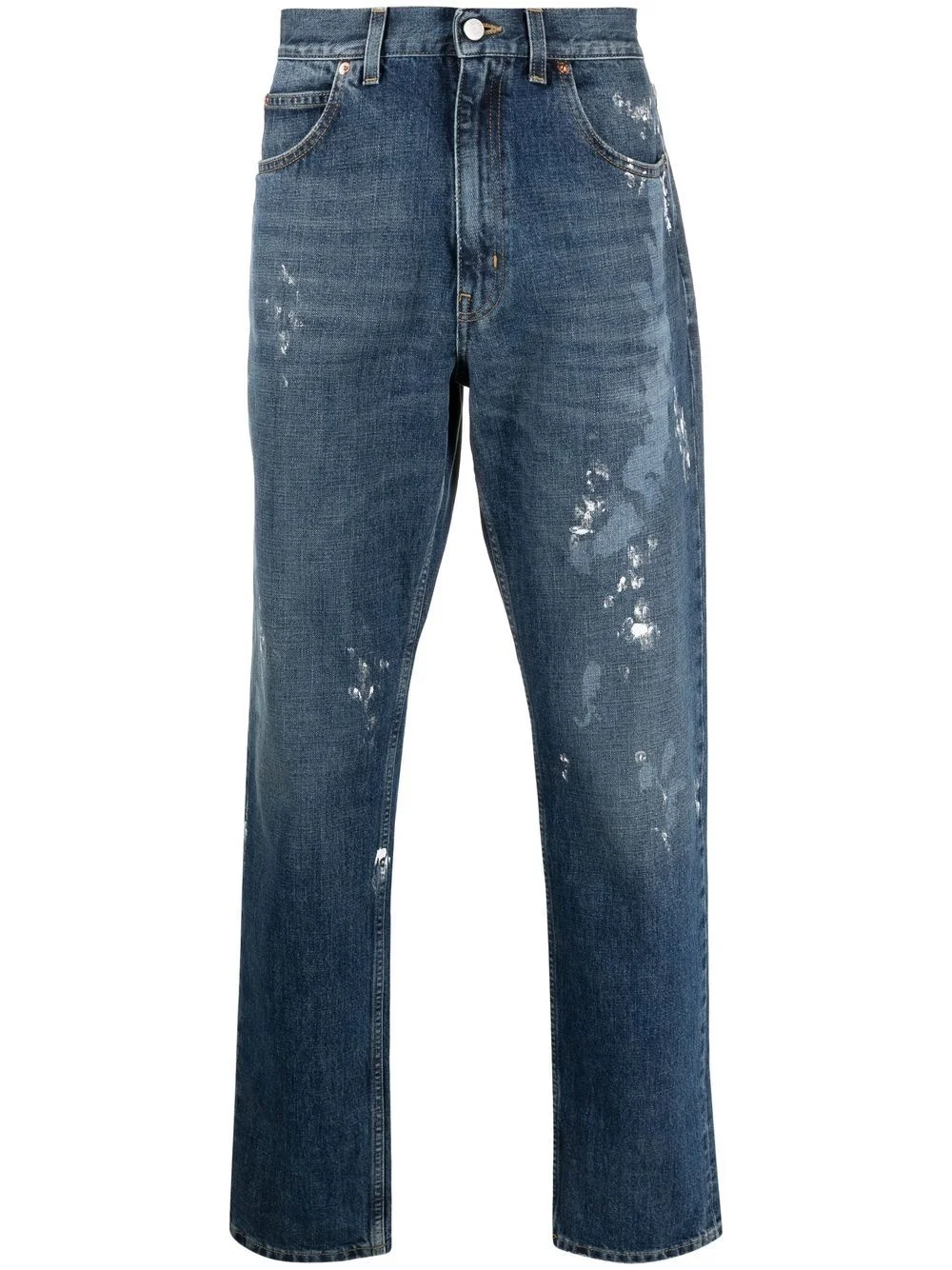 painter-wash straight jeans - 1