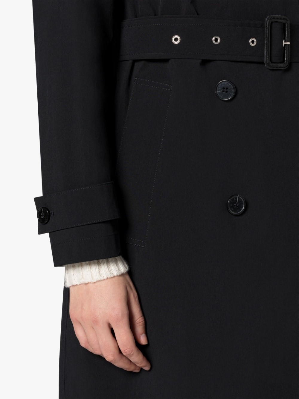 POLLY BLACK ECO DRY TRENCH COAT - 6
