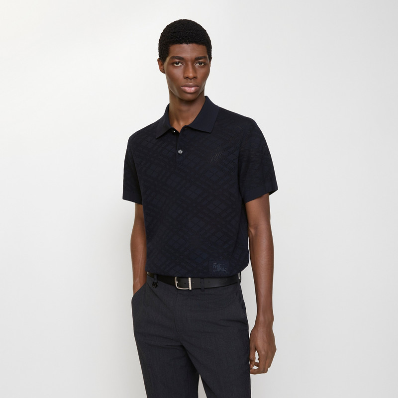 Burberry Check Wool Polo Shirt outlook