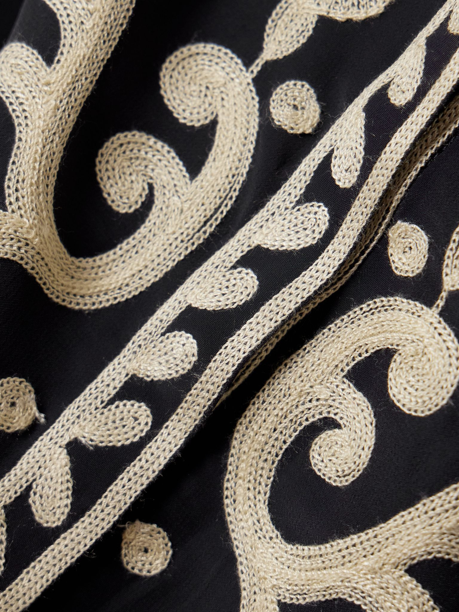 Falonne embroidered crepe blouse Black - 5