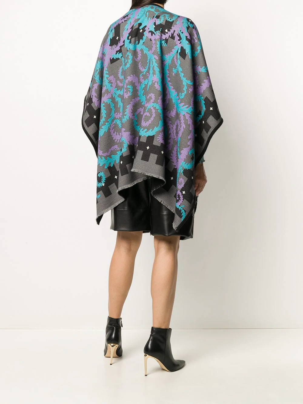 x Koché abstract-print oversize wool scarf - 4