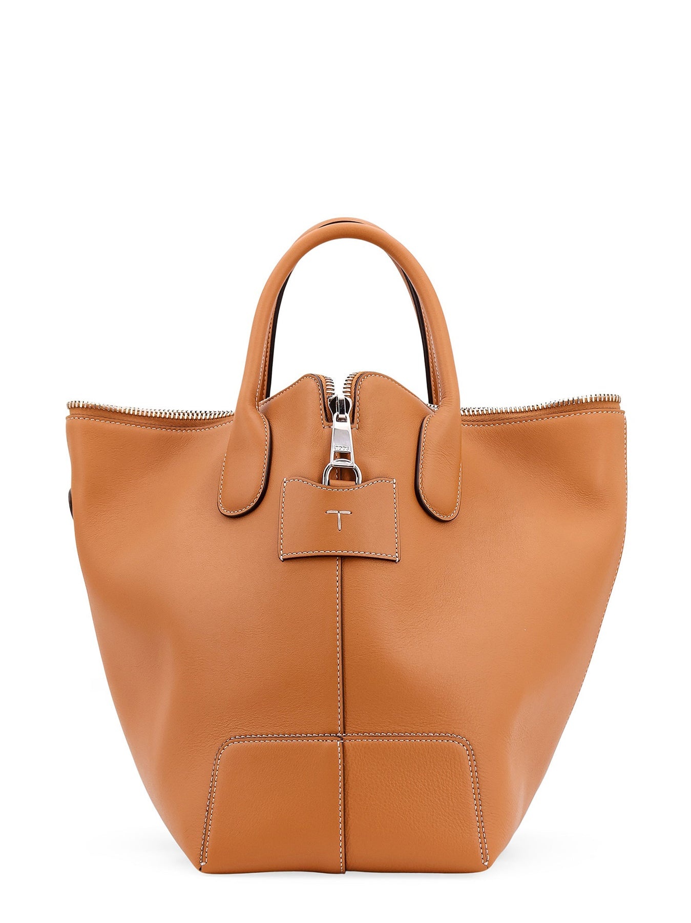 ハンドバッグ TOD'S Leather handbag with frontal logo patch Tod's Leather handbag with frontal logo patch | wananluxury