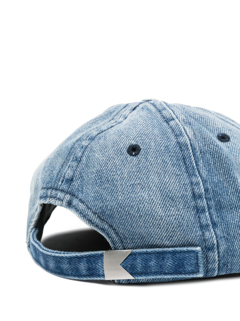logo-embroidered denim cap - 3