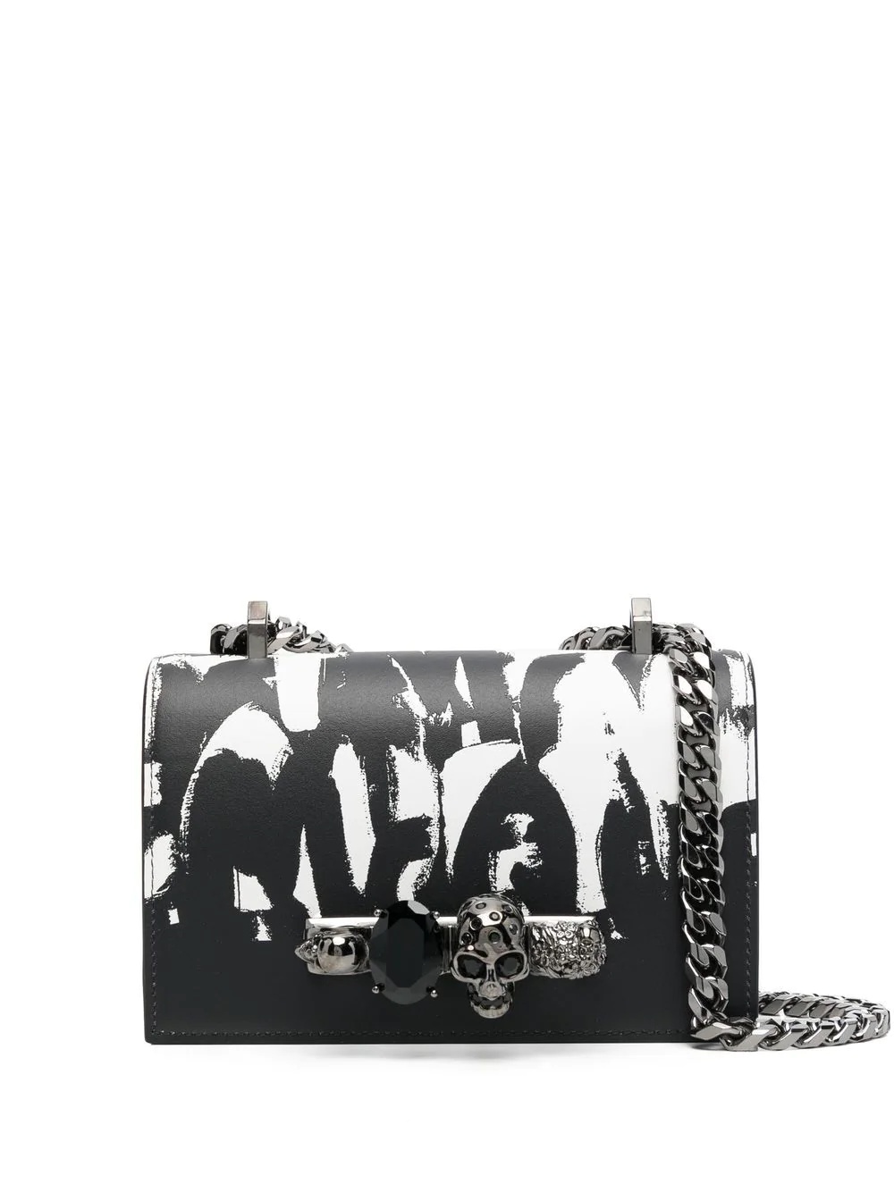 Graffiti logo-print shoulder bag - 1