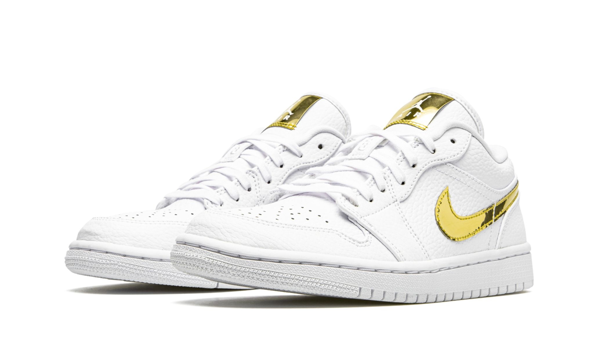 WMNS Air Jordan 1 Low SE "White Metallic Gold" - 2