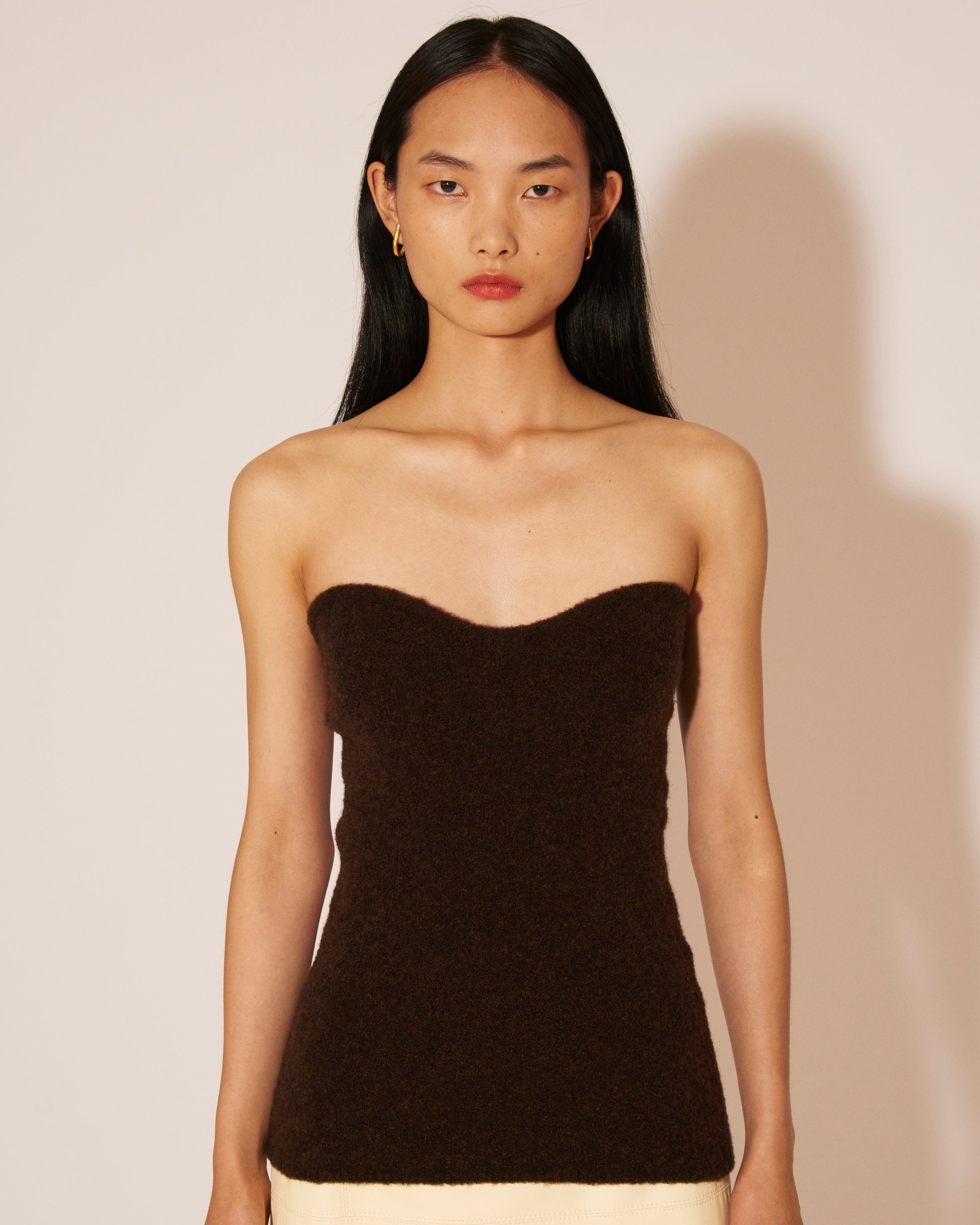 Bouclé Bustier Top - 1