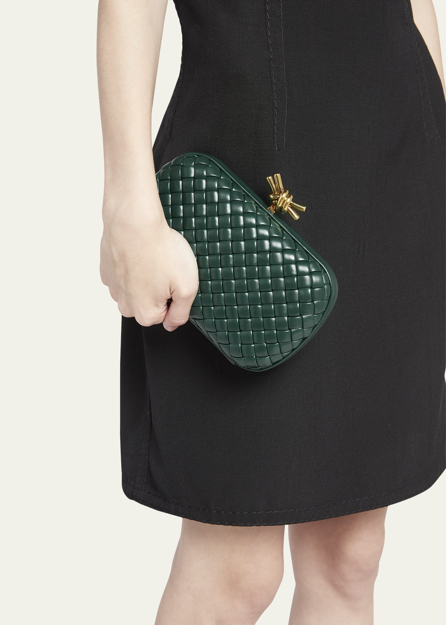 Knot Intreccio Leather Clutch Bag - 2