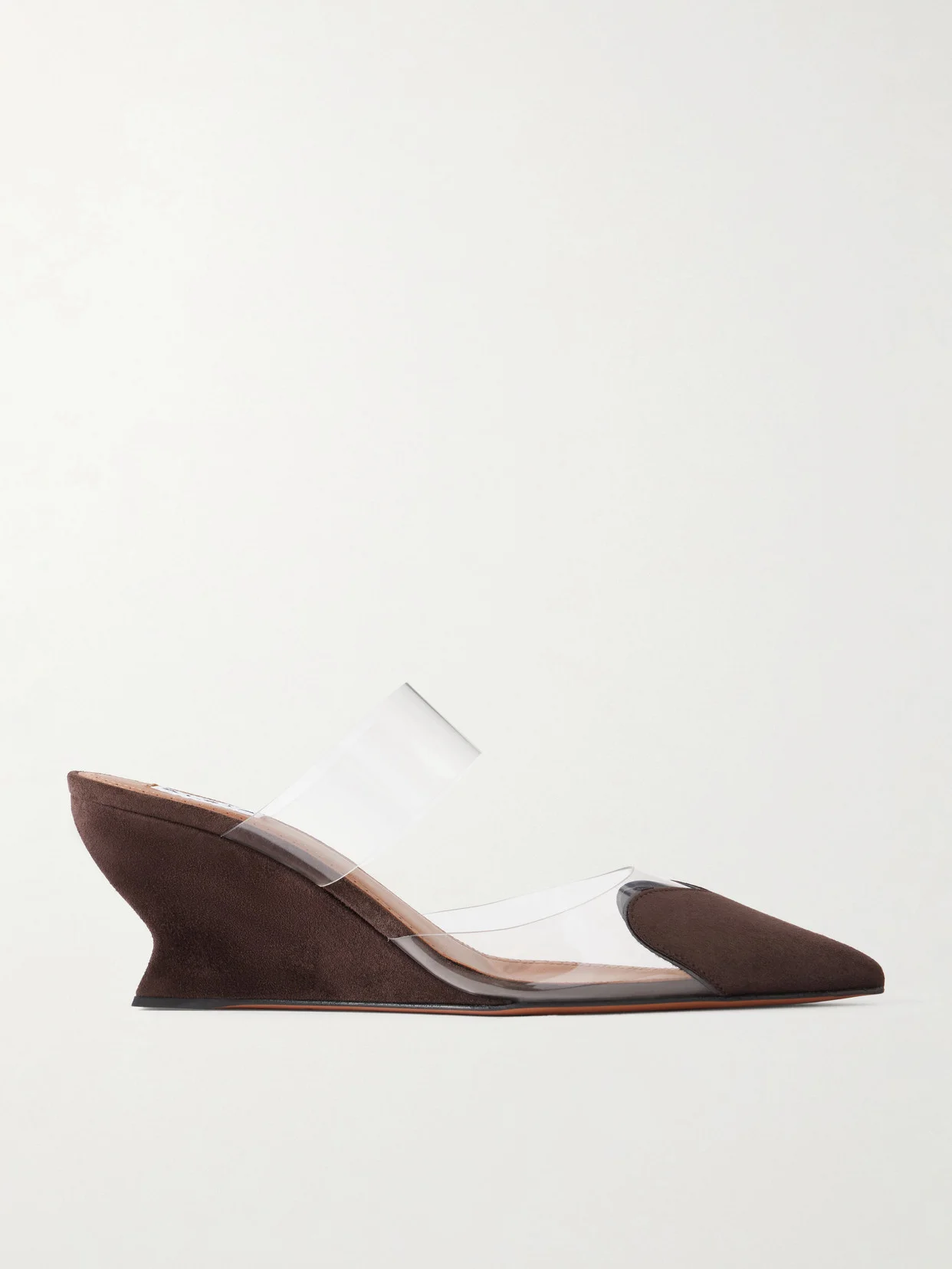 Le Coeur 60 Suede And Pvc Wedge Mules - 1