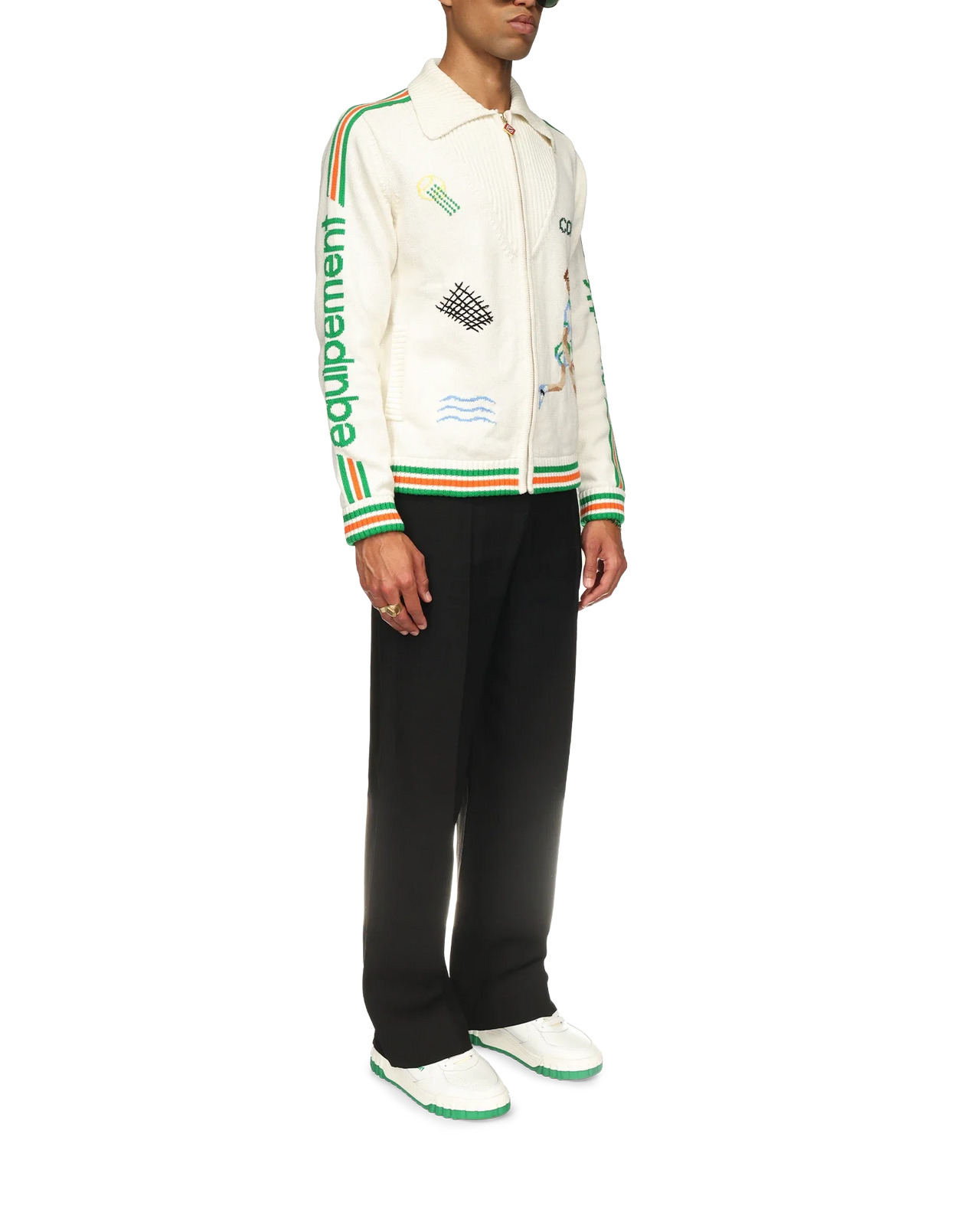 Le Jeu Intarsia Knit Jacket | Casablanca Paris - 5