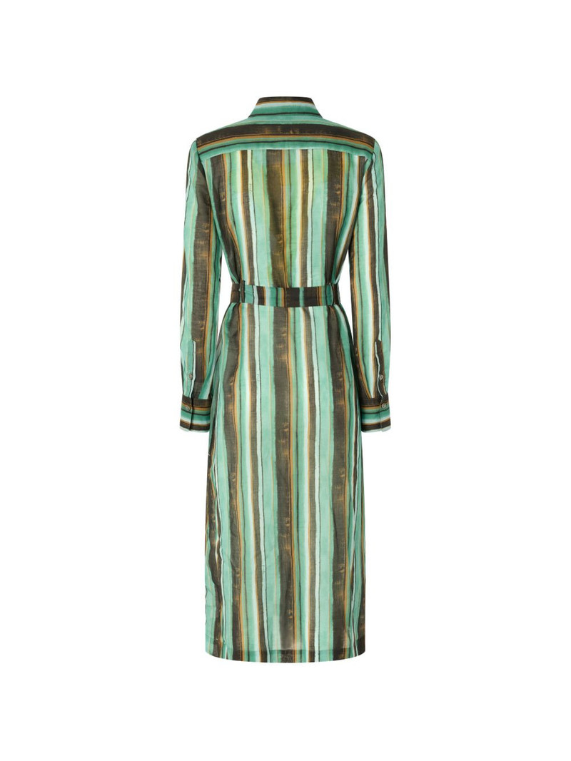 PINKO striped belted shirt midi dress outlook