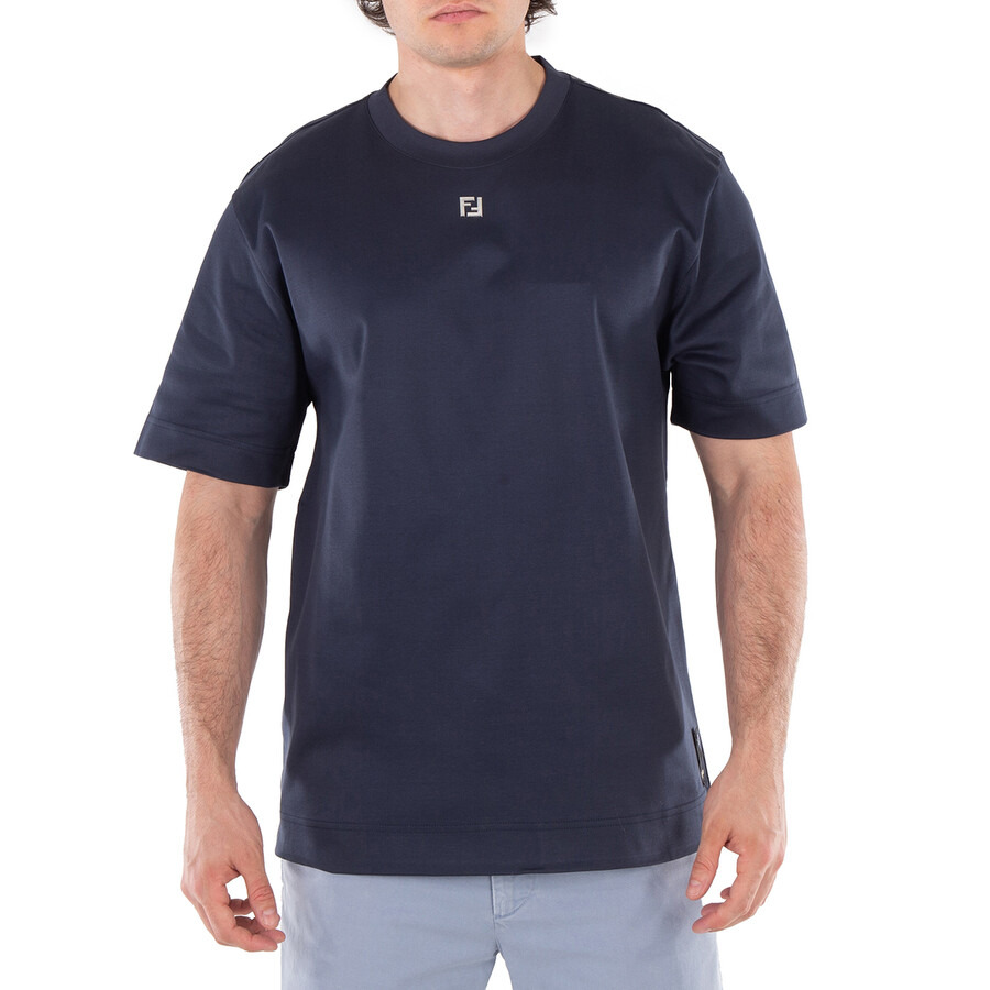 Fendi FF Metal Detail Cotton T-Shirt - 1