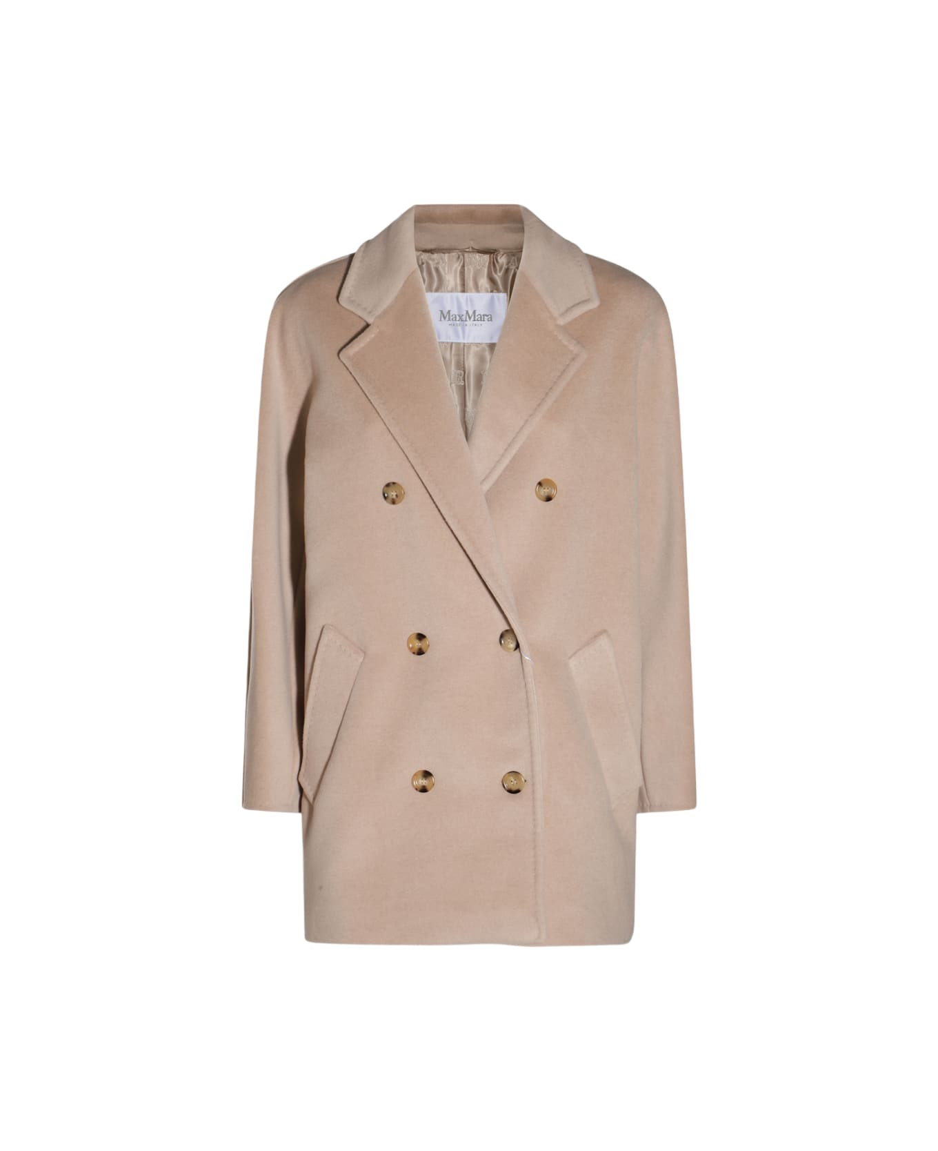 Beige Wool Rebus Coat - 1