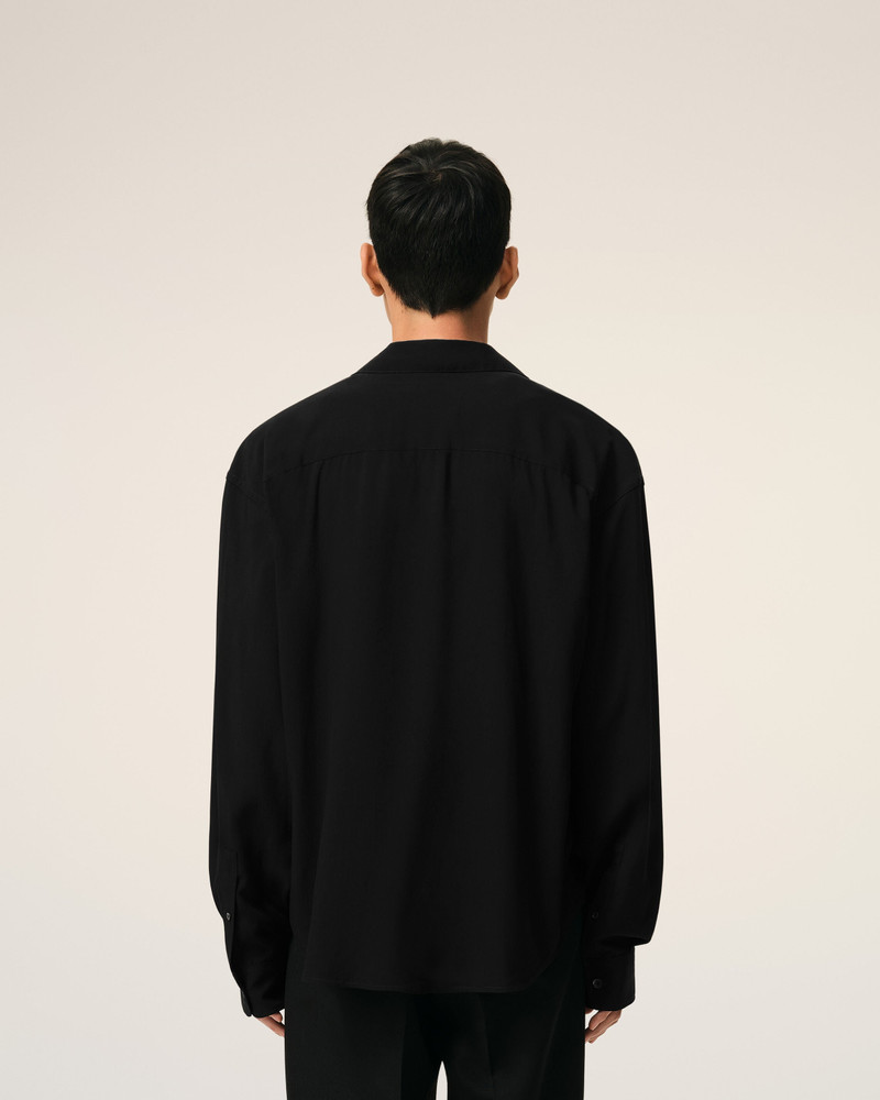 BLACK BOXY EMBROIDERED AMI PARIS SHIRT 5