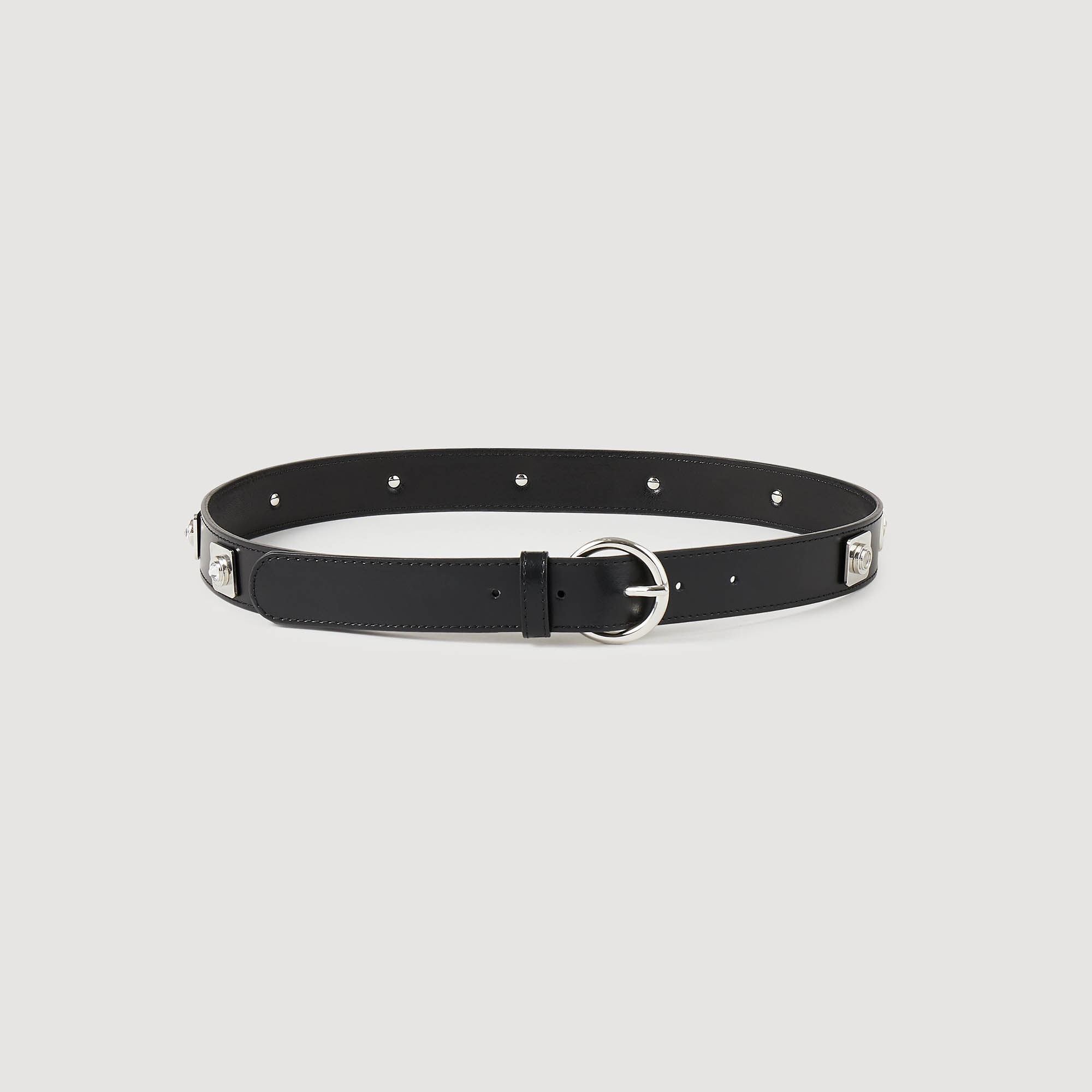 LEATHER BELT WITH RIVETS - 2