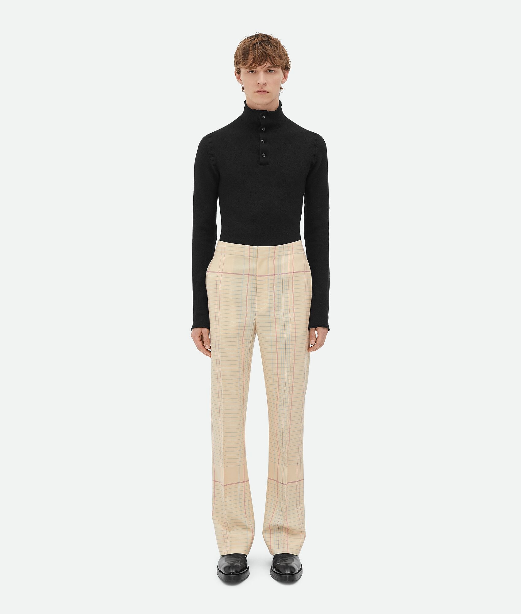 Notebook Wool Twill Flared Trousers - 1