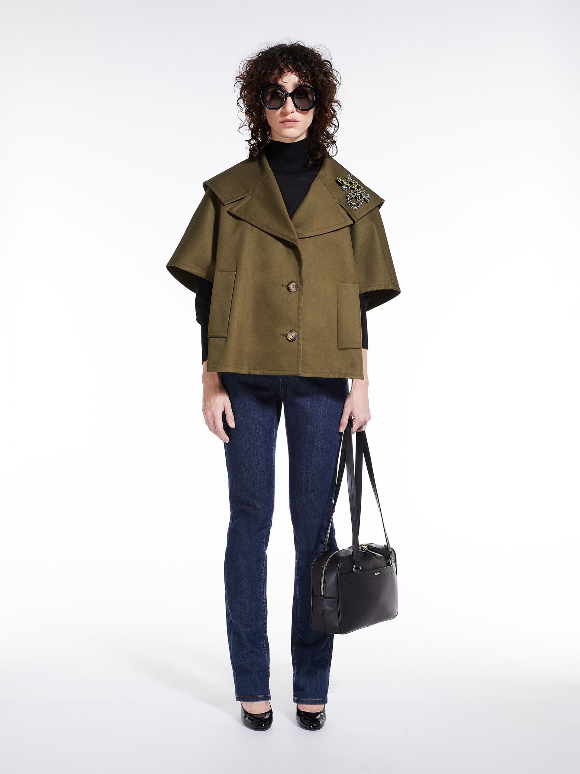 関税込◆Max Mara◆ Cotton gabardine Sigfrid capeジャケット Cotton gabardine Sigfrid cape MAX MARA - Nugnes1920
