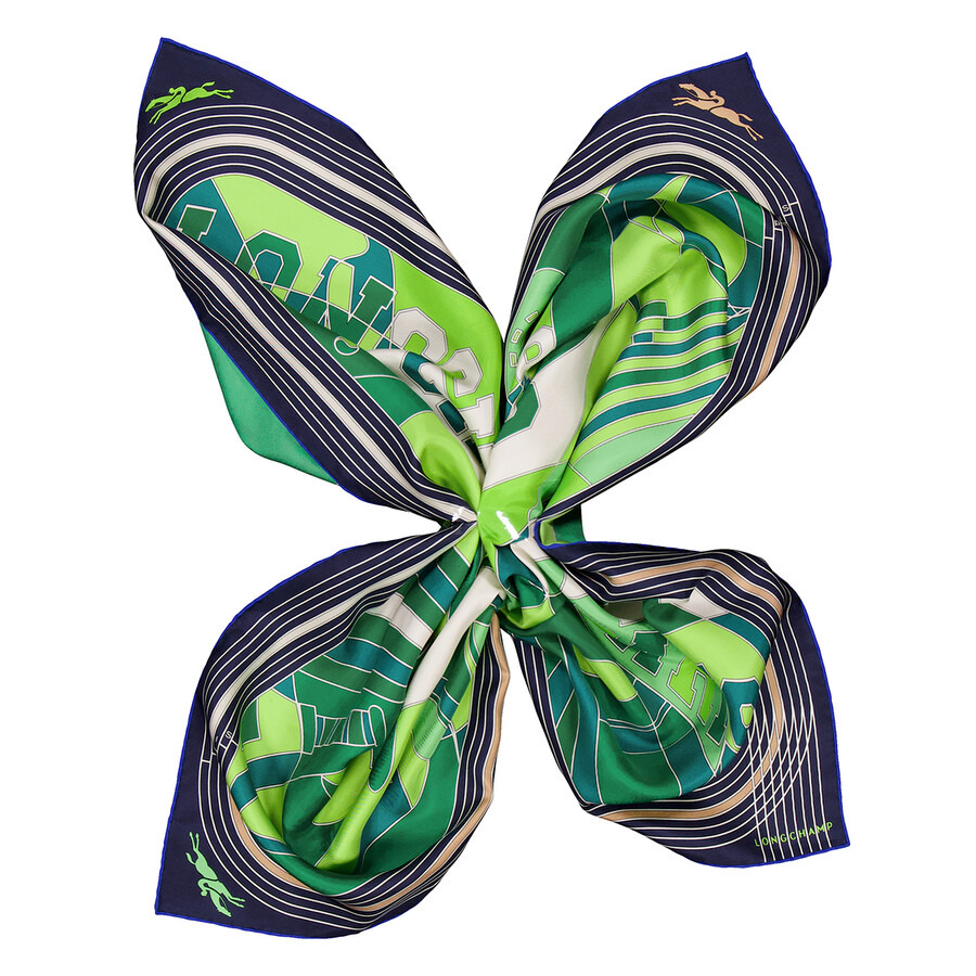 Longchamp League Sqaure Silk Scarf - 5