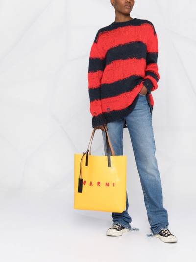 Marni tonal logo-print tote bag outlook