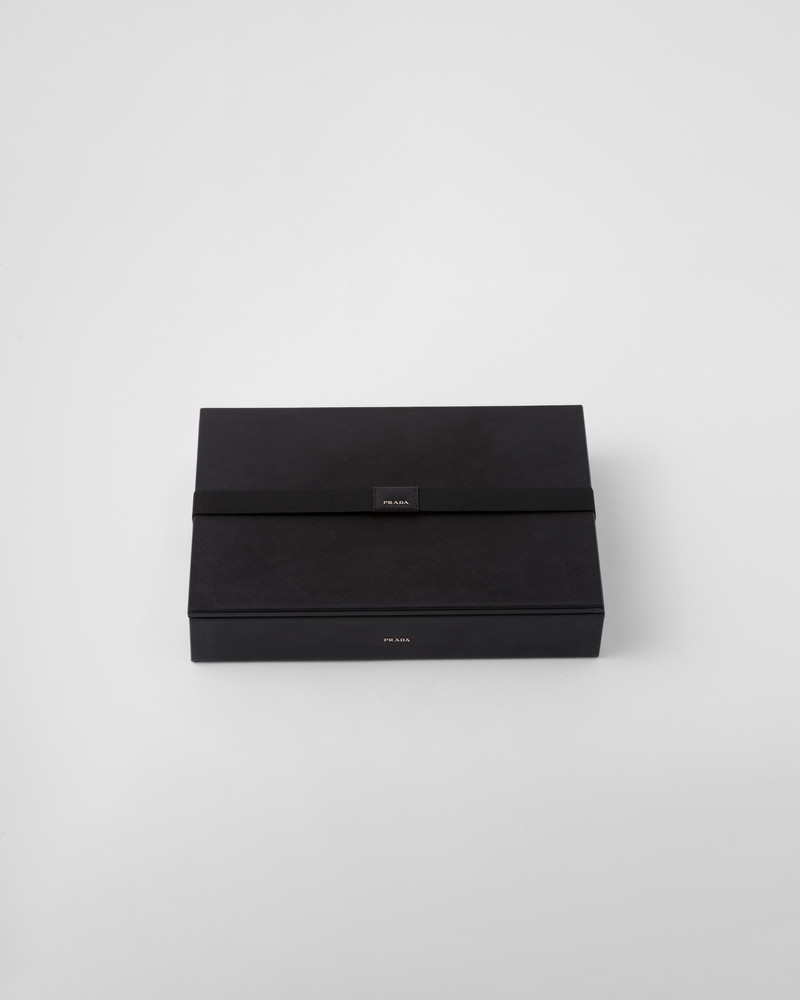 Saffiano leather poker set 3