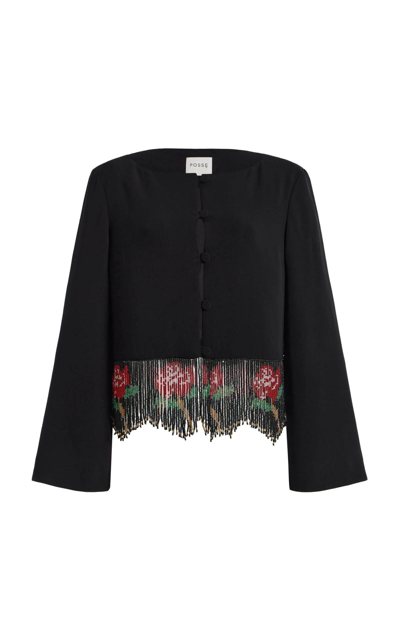 Exclusive Rosanna Embellished Crepe Top - 1