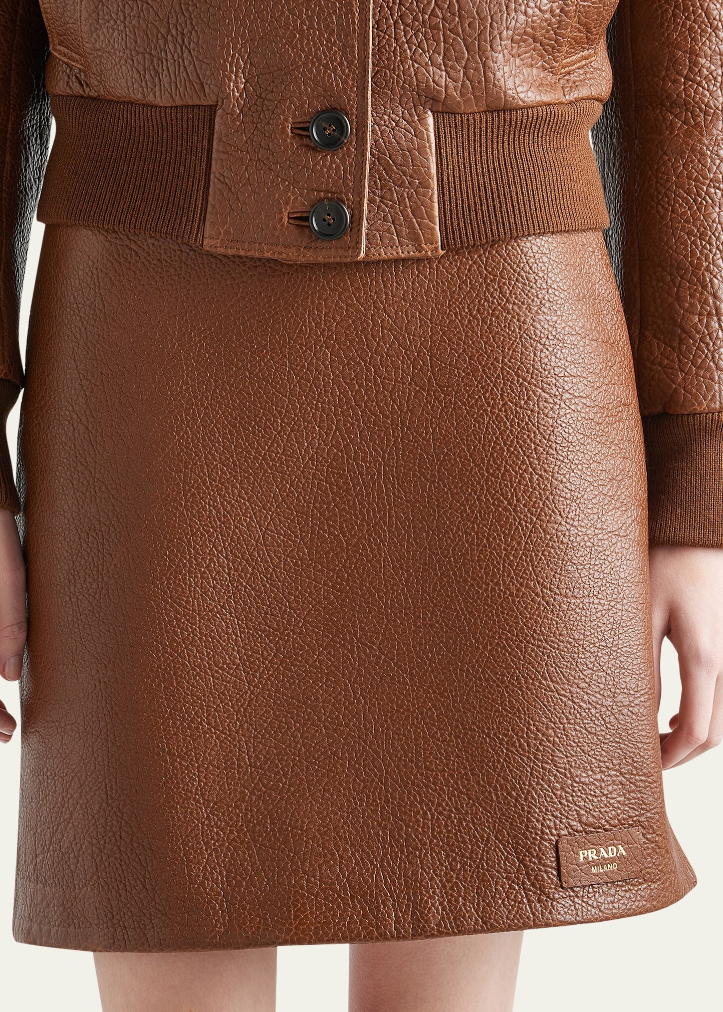 Napa Leather Mini Skirt - 5