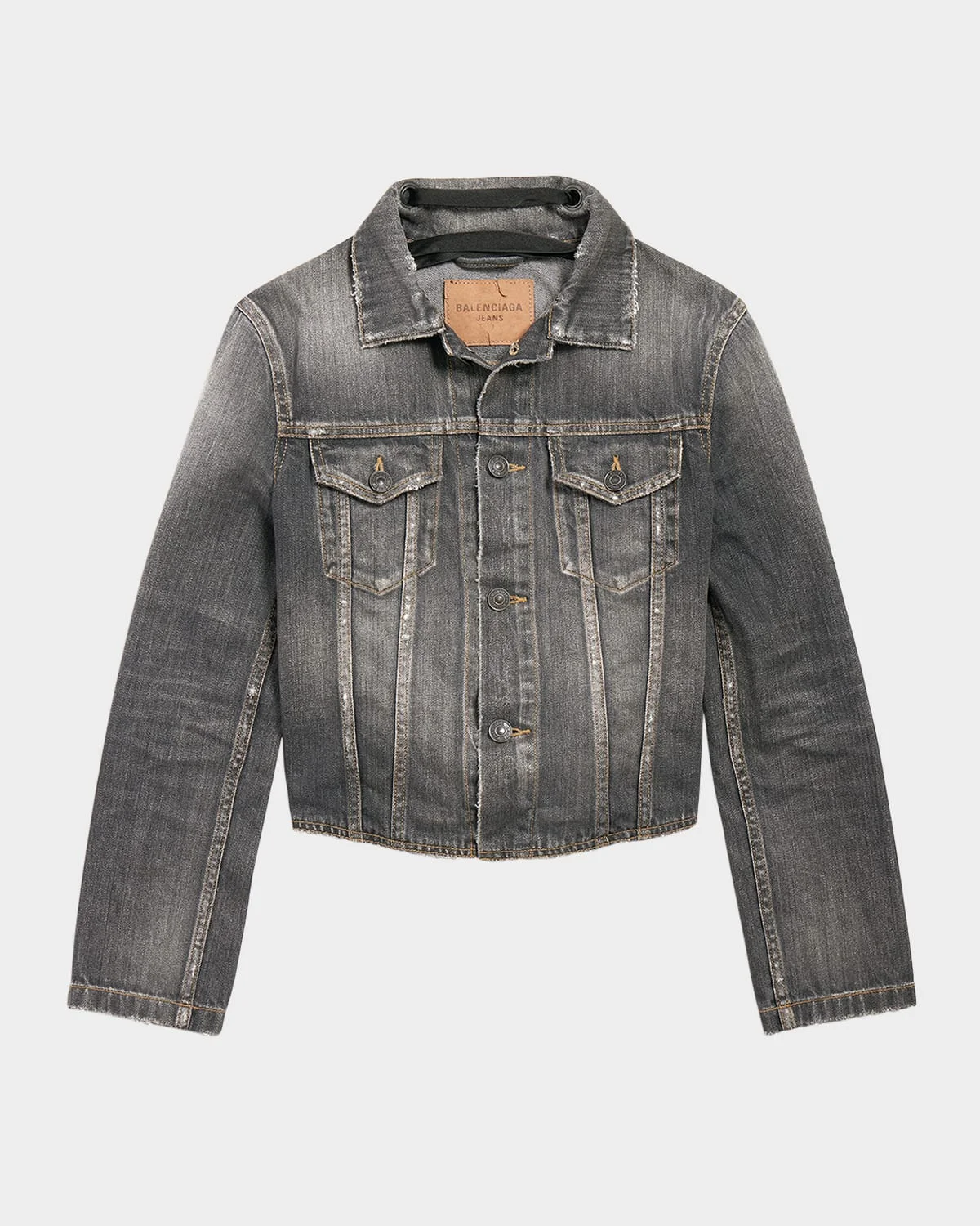 Lace-Up Denim Jacket - 1