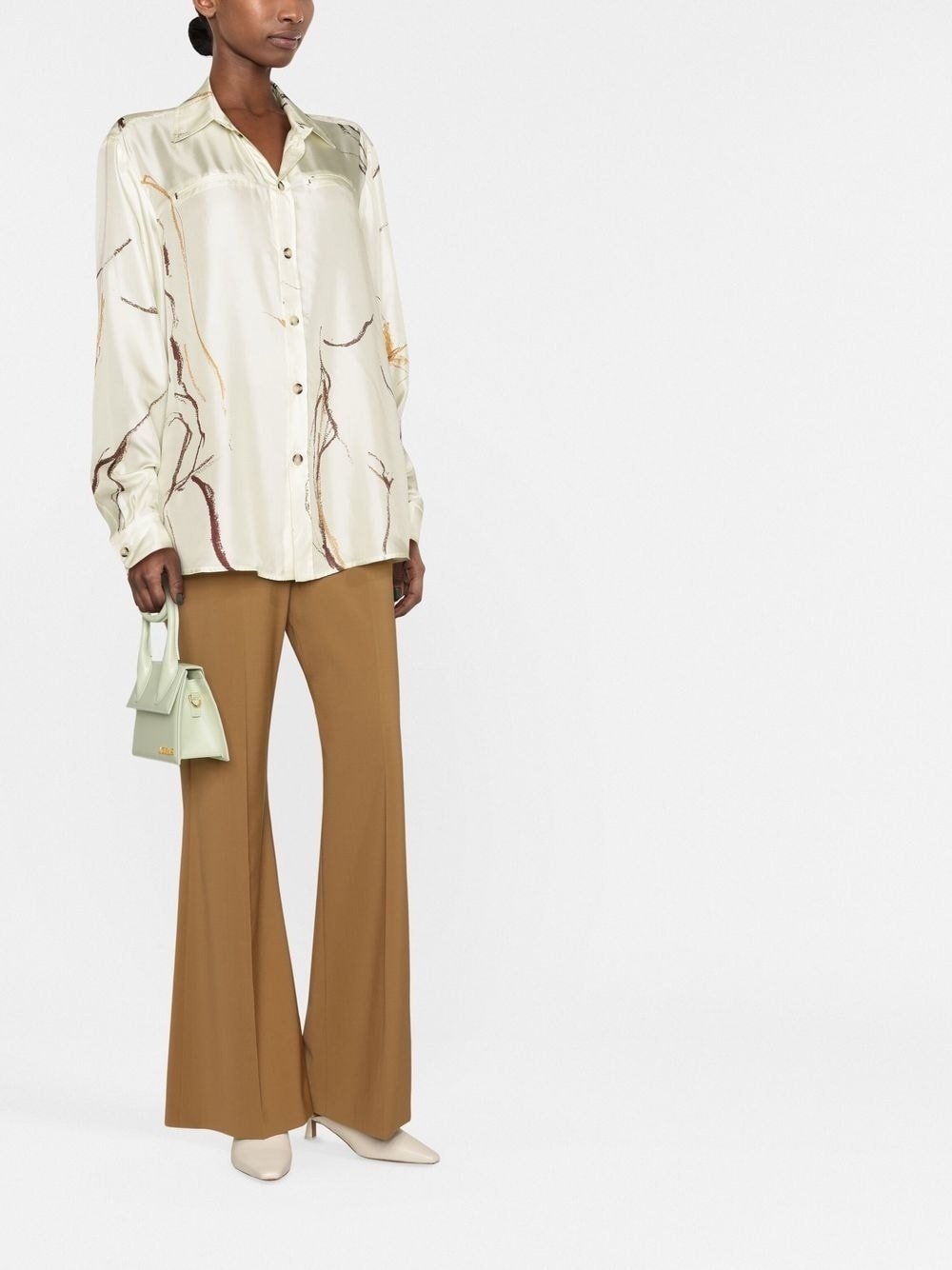 oversize printed silk shirt - 2