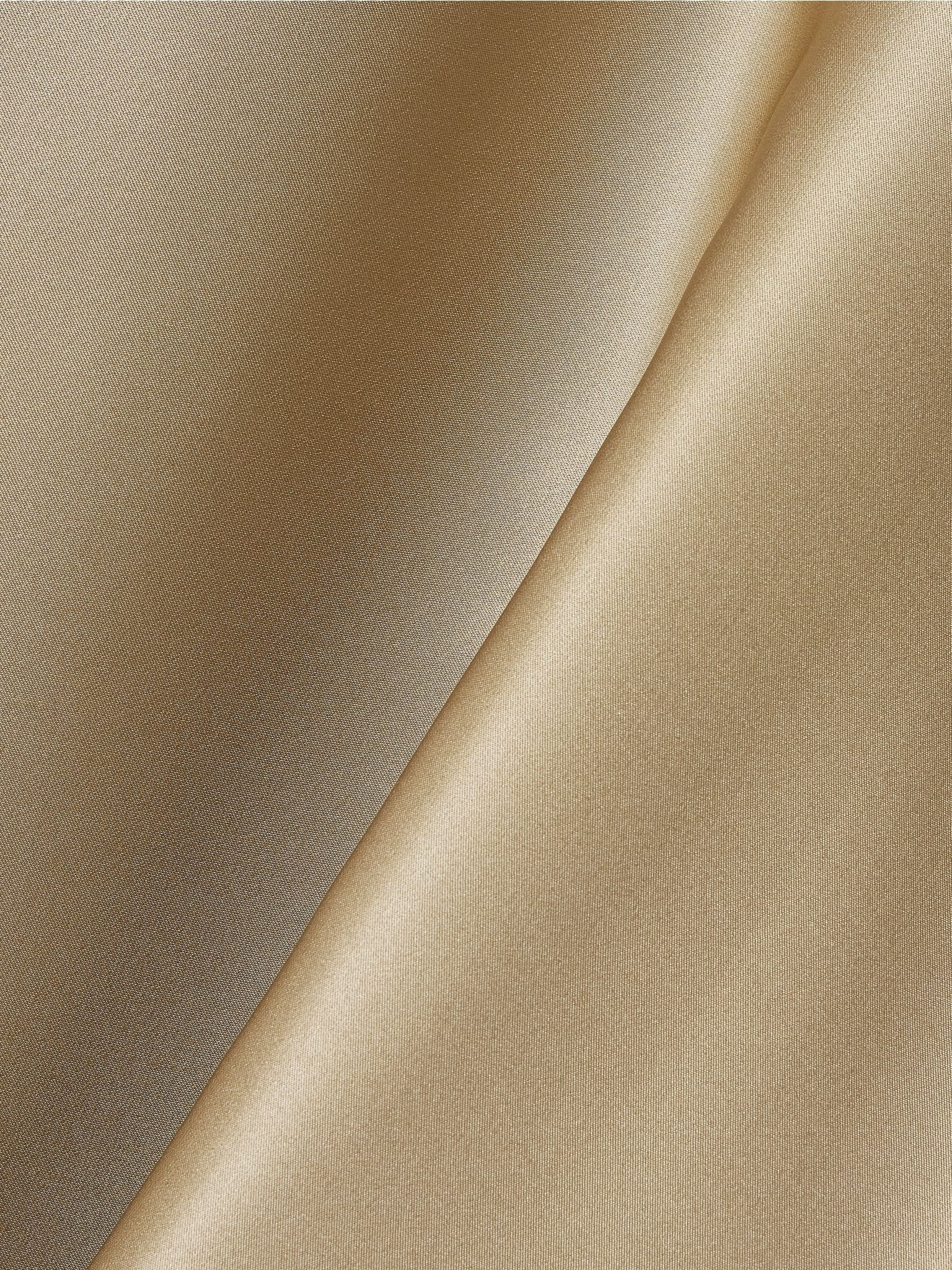Button-detailed silk-satin top Gold - 5