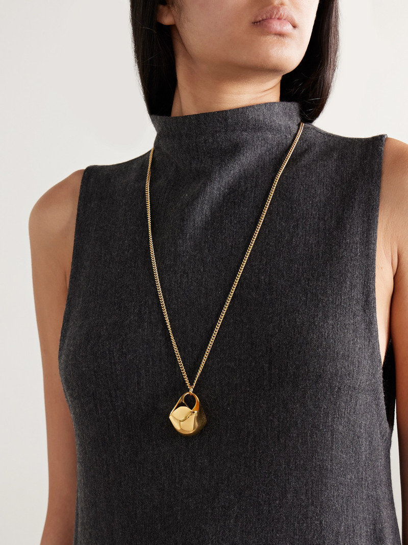 KHAITE Lotus Small Gold-plated Necklace outlook