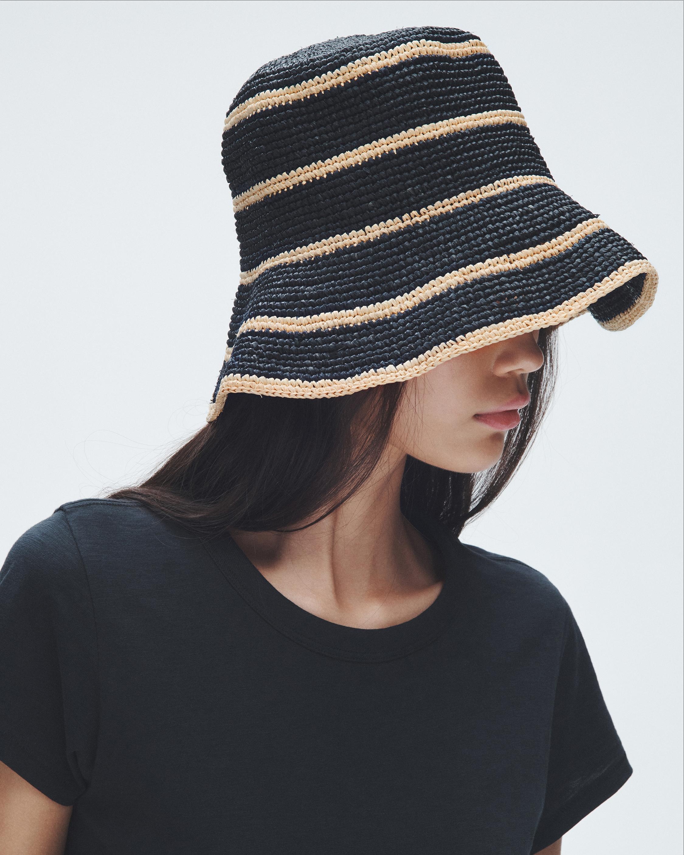 rag & bone Jade Rollable Hat Raffia Hat | REVERSIBLE